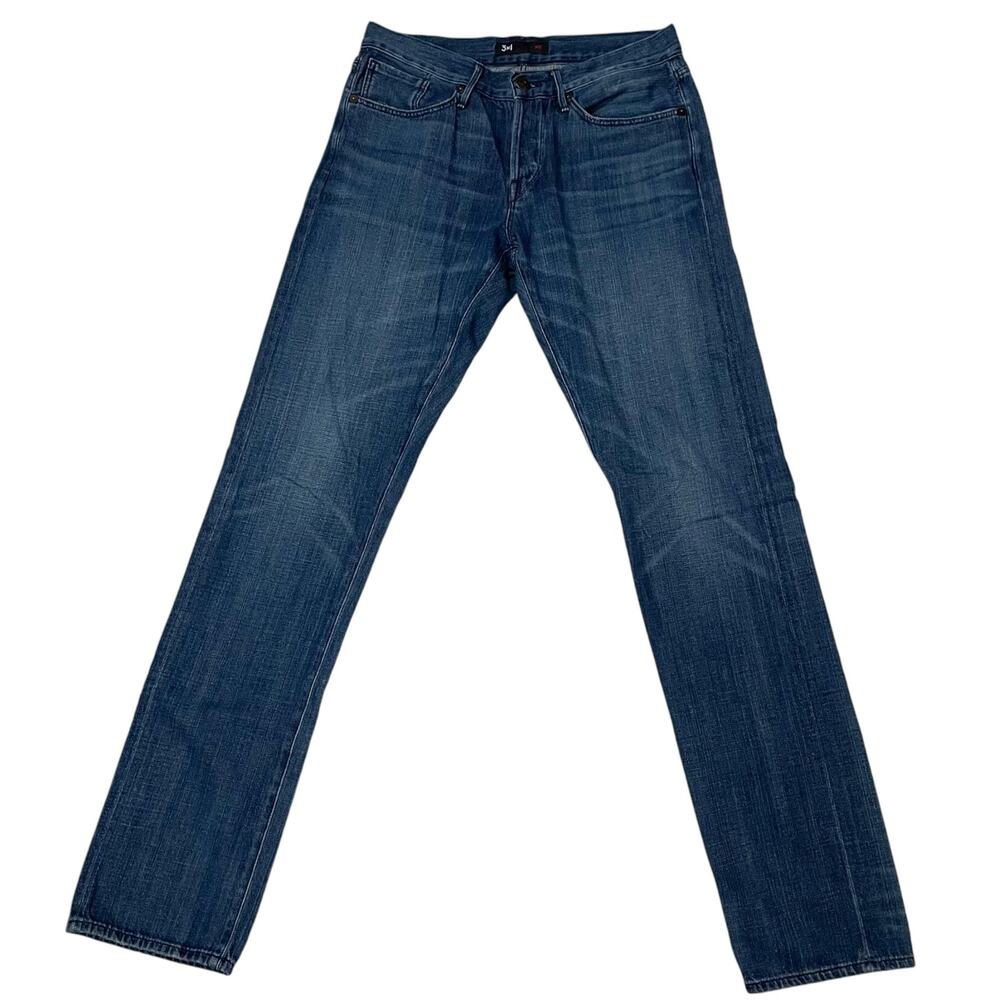 3X1 Men's M4 Selvedge Straight Jeans - Eclipse - 30 - Picture 6 of 15